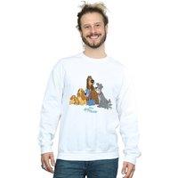 Disney Men's Lady & The Tramp Classic Group Sweatshirt in White | Size: 5XL