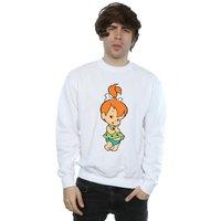 The Flintstones Men's Pebbles Flintstone Sweatshirt in White | Size: 5XL