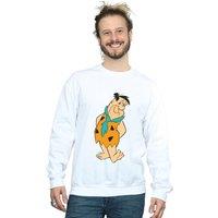 The Flintstones Men's Fred Flintstone Kick Sweatshirt in White | Size: Medium