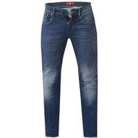 D555 Men's Ambrose Stretch Tapered Kingsize Jeans in Dark Blue | Size: 66S