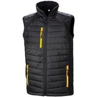 Result Men's Black Compass Padded Soft Shell Gilet | Size: Large