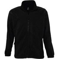 SOL'S Men's North Full Zip Outdoor Fleece Jacket in Black | Size: Small