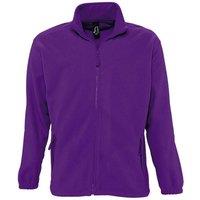 SOL'S Men's North Full Zip Outdoor Fleece Jacket in Purple | Size: Small