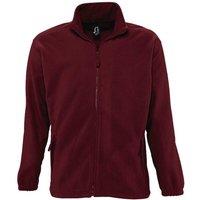 SOL'S Men's North Full Zip Outdoor Fleece Jacket in Burgundy | Size: Medium