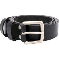 D555 Men's Gavin Leather Square Buckle Belt in Black | Size: 60R
