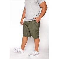 BadRhino Men's Elasticated Waist Chino Shorts in Light Khaki | Size: 5-6XL