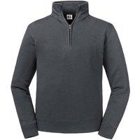 Russell Men's Authentic Quarter Zip Sweatshirt in Grey | Size: 4XL