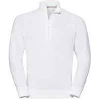 Russell Men's Authentic Quarter Zip Sweatshirt in White | Size: 3XL