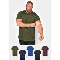 BadRhino Men's 5 Pack Core T-Shirts in Black | Size: 4XL
