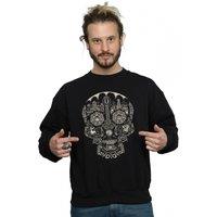 Disney Men's Coco Skull Mono Pattern Sweatshirt in Black | Size: 2XL