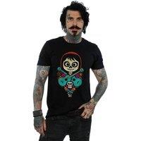 Disney Men's Coco Miguel Crossed Guitars T-Shirt in Black | Size: 4XL