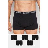 BadRhino Men's 5 Pack Boxers in Black | Size: 4XL