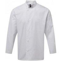 Premier Men's Essential Long-Sleeved Chef Jacket in White | Size: 4XL