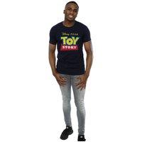 Disney Men's Toy Story Logo T-Shirt in Mid Navy | Size: 2XL