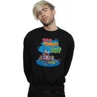 DC Comics Men's Super Friends Batman Joker Christmas Jumper Sweatshirt in Black | Size: Large
