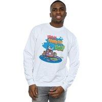 DC Comics Men's Super Friends Batman Joker Christmas Jumper Sweatshirt in White | Size: Medium