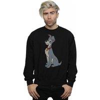 Disney Men's Lady & The Tramp Spaghetti Heart Sweatshirt in Black | Size: Medium