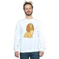 Disney Men's Lady & The Tramp Lady Spaghetti Heart Sweatshirt in White | Size: Large
