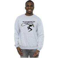 DC Comics Men's Catwoman Dont Play Games Sweatshirt in Grey | Size: Large