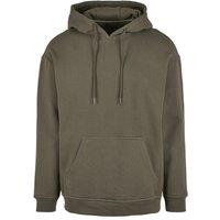 Build Your Brand Men's Basic Oversized Hoodie in Olive | Size: 5XL