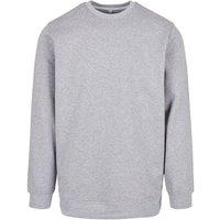 Build Your Brand Men's Basic Crew Neck Sweatshirt in Grey | Size: 3XL