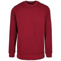 Build Your Brand Men's Basic Crew Neck Sweatshirt in Burgundy | Size: 3XL