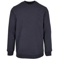 Build Your Brand Men's Basic Crew Neck Sweatshirt in Navy | Size: Large