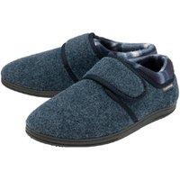 Dunlop Men's Orthapedic Easy Close Velcro Slippers in Navy | Size: 12