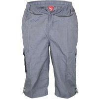 D555 Men's Mason Kingsize Cargo Shorts in Grey | Size: 6XL