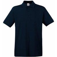 Fruit of the Loom Men's Premium Short Sleeve Polo Shirt in Mid Navy | Size: 3XL