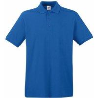 Fruit of the Loom Men's Premium Short Sleeve Polo Shirt in Royal | Size: 3XL