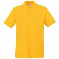 Fruit of the Loom Men's Premium Short Sleeve Polo Shirt in Yellow | Size: 3XL