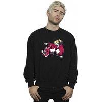DC Comics Men's Harley Quinn Rollerskates Sweatshirt in Black | Size: Medium