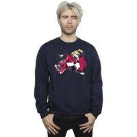 DC Comics Men's Harley Quinn Rollerskates Sweatshirt in Navy | Size: Small
