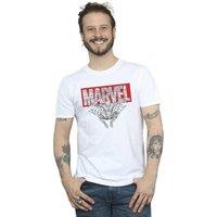 Marvel Men's Spider Man Logo Red T-Shirt in White | Size: Large