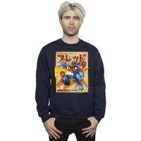 Disney Men's Big Hero 6 Baymax Fred Newspaper Sweatshirt in Navy | Size: 2XL