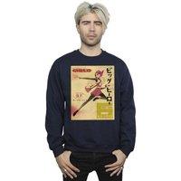 Disney Men's Big Hero 6 Baymax Honey Lemon Newspaper Sweatshirt in Navy | Size: 2XL