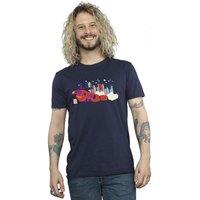 Disney Men's Big Hero 6 Baymax Hiro Bridge T-Shirt in Navy | Size: XL