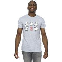 Disney Men's Big Hero 6 Baymax Many Poses T-Shirt in Grey | Size: 5XL