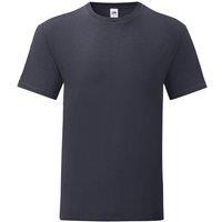 Fruit of the Loom Men's Iconic T-Shirt (Pack Of 5) in Mid Navy | Size: Medium