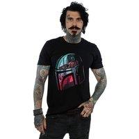Star Wars Men's Mandalore Helmet Reflection T-Shirt in Black | Size: 4XL