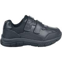 Route 21 Men's Leather School Shoes in Black | Size: 2