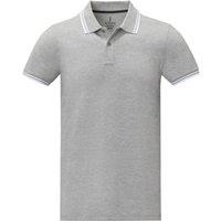 Elevate Men's Amarago Short-Sleeved Polo Shirt in Grey | Size: Medium