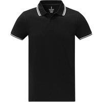 Elevate Men's Amarago Short-Sleeved Polo Shirt in Black | Size: 3XL