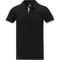 Elevate Men's Morgan Short-Sleeved Polo Shirt in Black | Size: XS