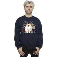 Disney Men's Big Hero 6 Baymax Group Hug Sweatshirt in Navy | Size: 2XL