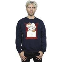 Disney Men's Big Hero 6 Baymax Frame Support Sweatshirt in Navy | Size: 2XL
