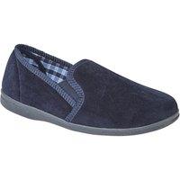 Sleepers Men's Wilson Velour Slippers in Navy | Size: 11