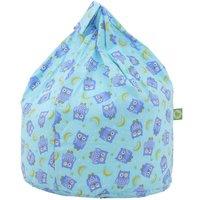 Bean Lazy Men's Cotton Blue Owl Bean Bag Child Size in Light Blue | Size: Small