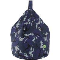 Bean Lazy Men's Cotton Blue Urban Camo Bean Bag Child Size in Dark Blue | Size: Small